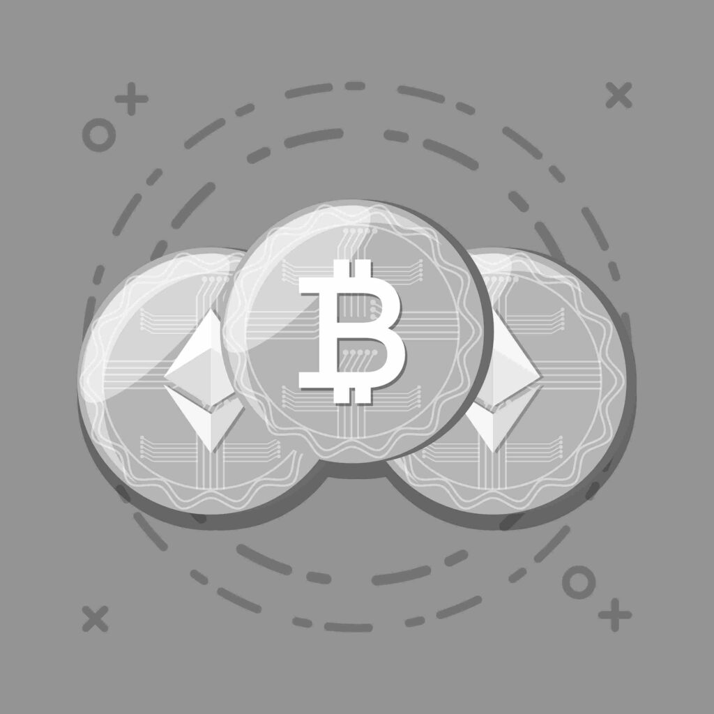 Bitcoin and cryptocurrency coins