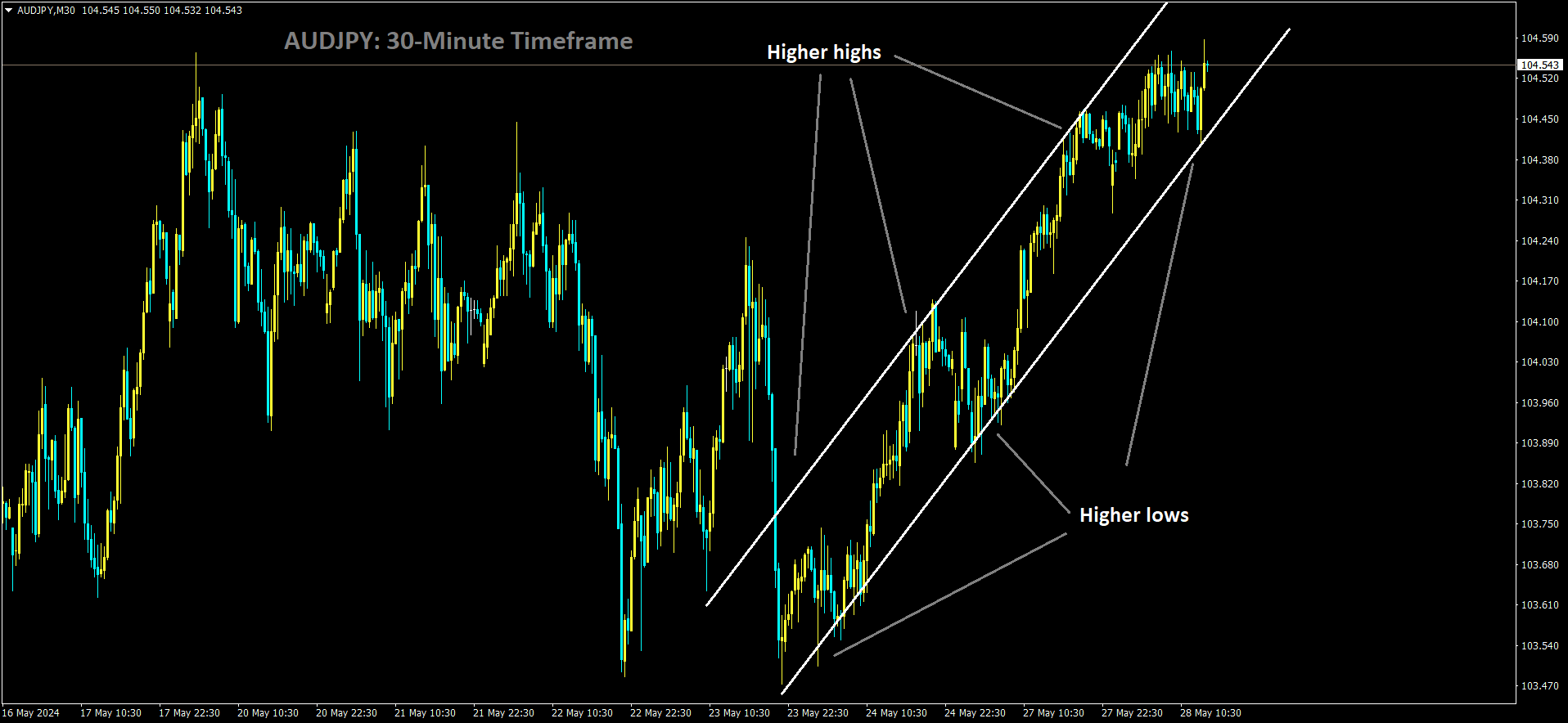 AUDJPY is moving in Ascending channel and market has rebounded from the higher low area of the channel.