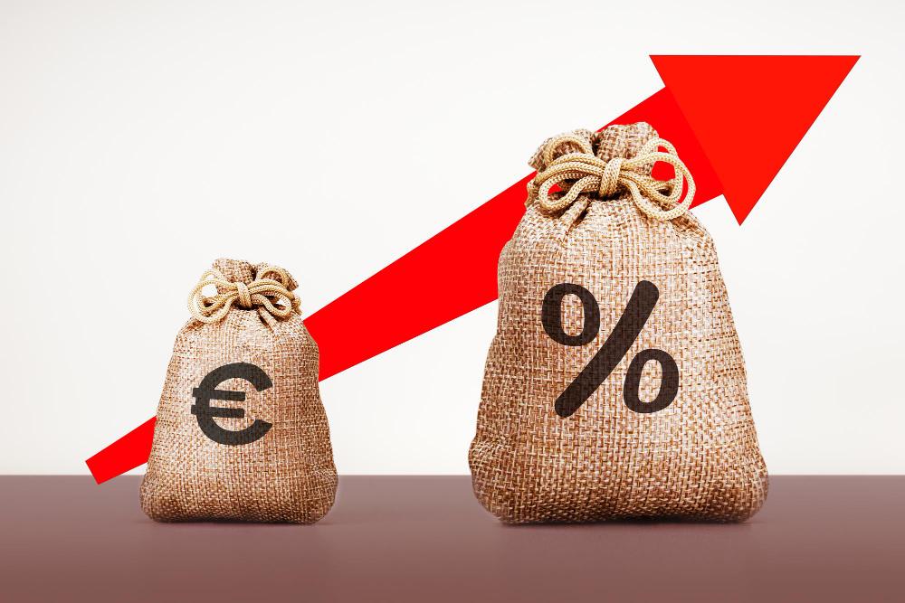 Euro currency rate growth