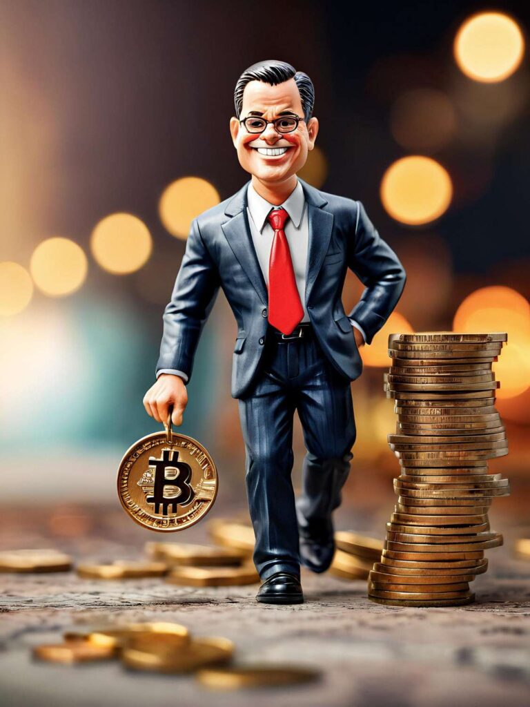 Fun caricature with coins